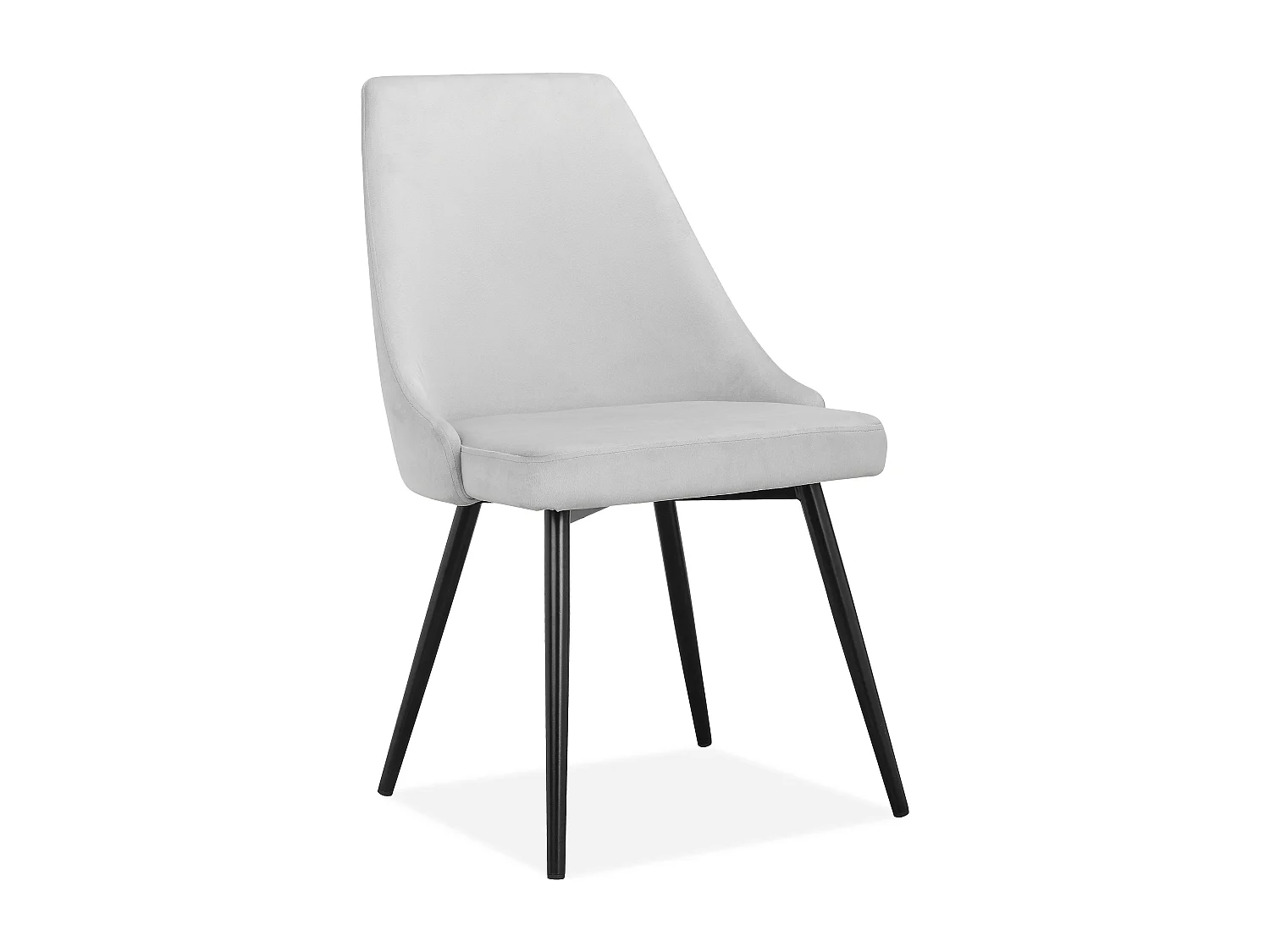 Natascha | Eetkamerstoel in fluweel lichtgrijs 2 Pack