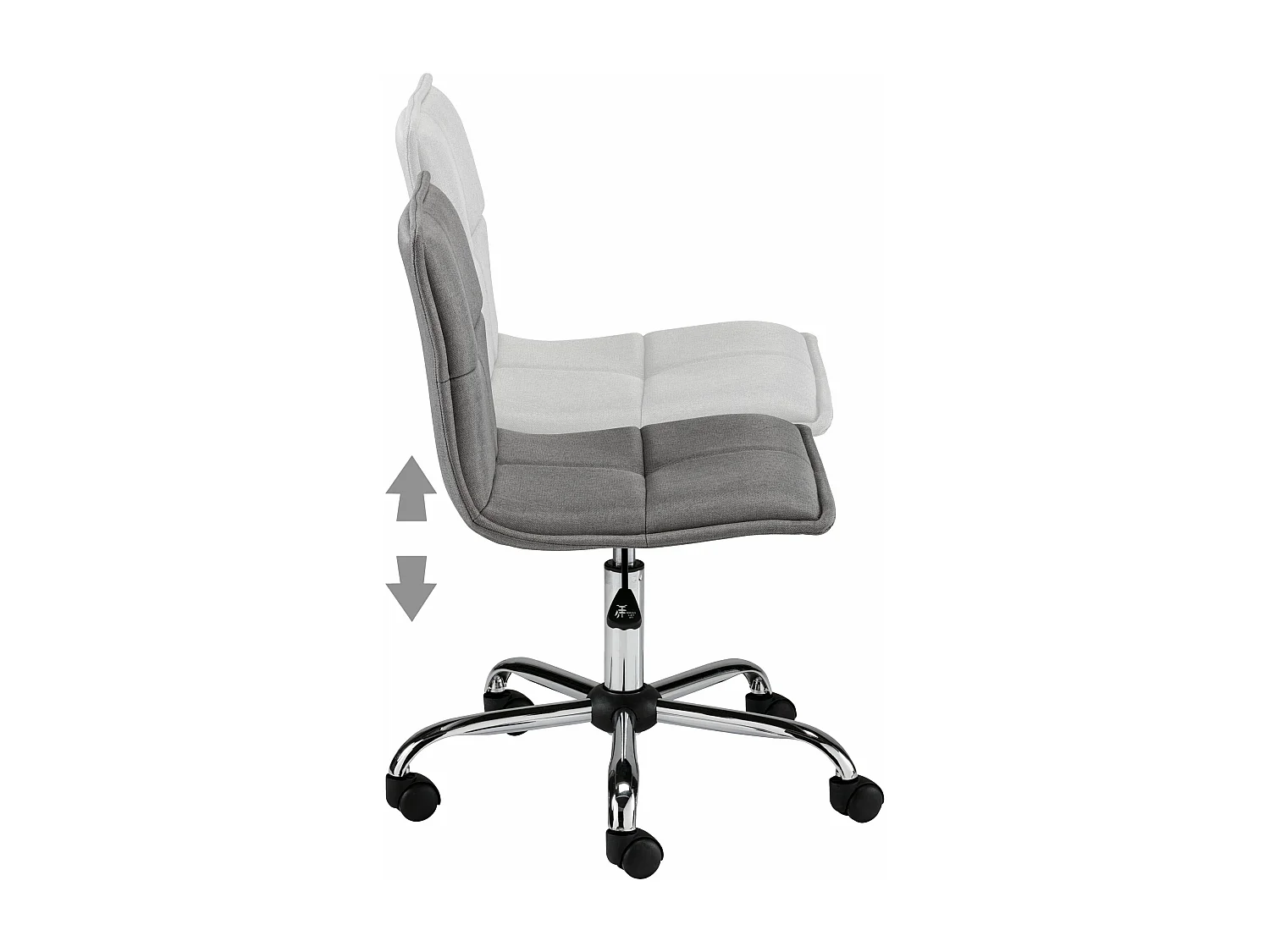 Brandon | Sedia da ufficio in tessuto grigio chiaro