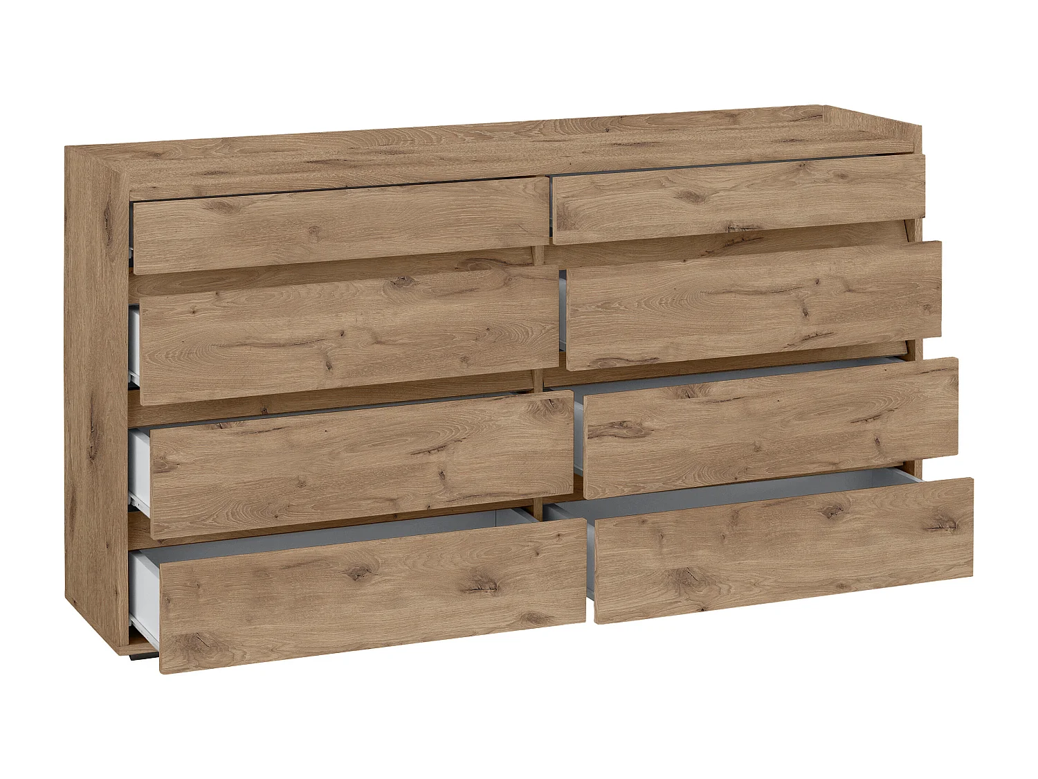 Kosmo | Commode à 8 tiroirs en effet chêne