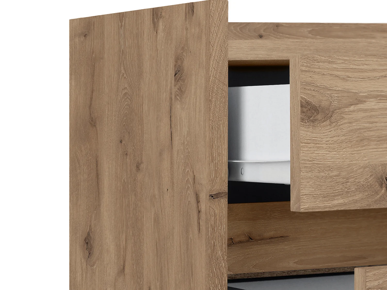 Kosmo | Commode à 3+1 tiroirs en effet chêne