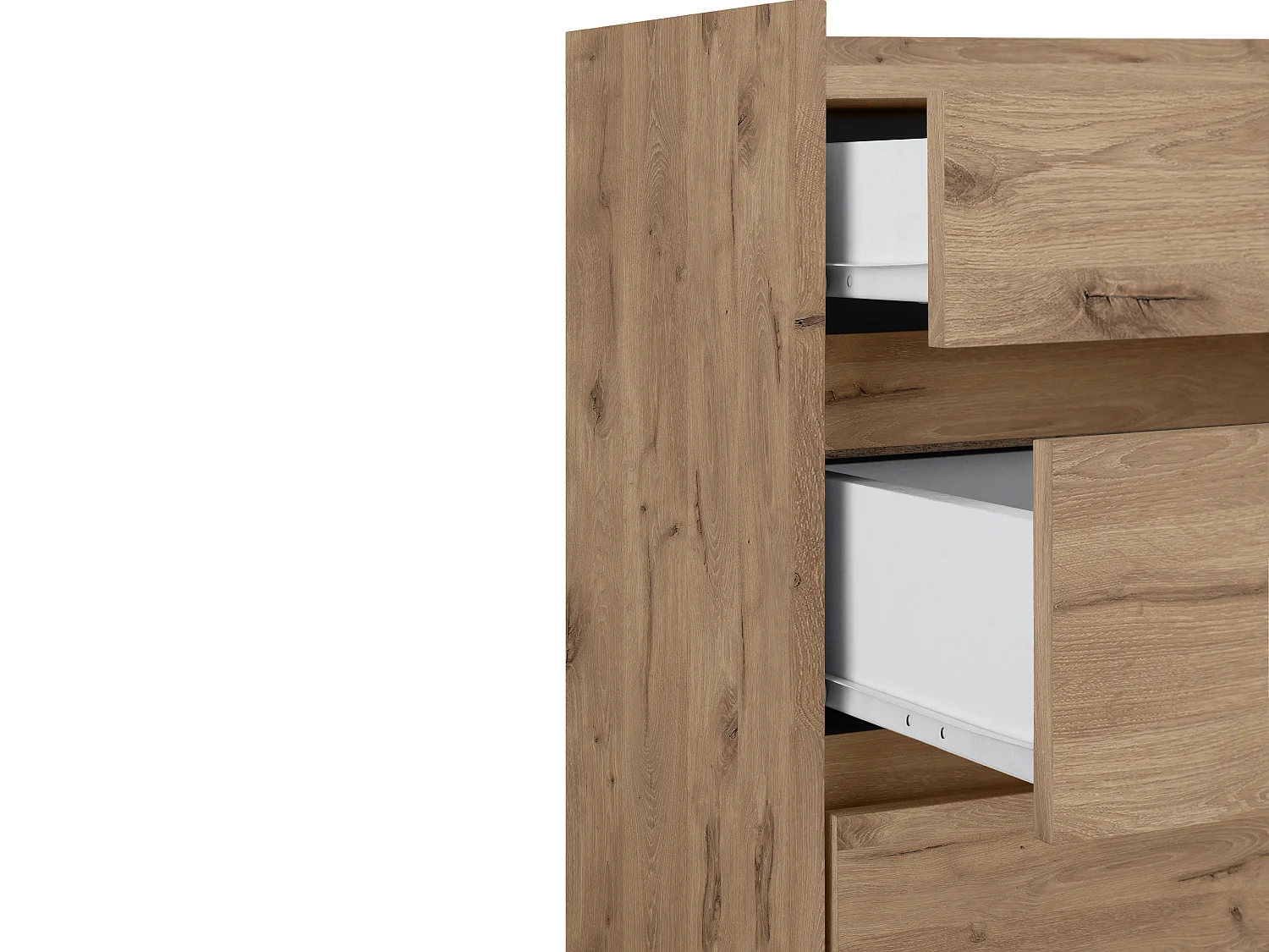 Kosmo | Commode à 3+1 tiroirs en effet chêne