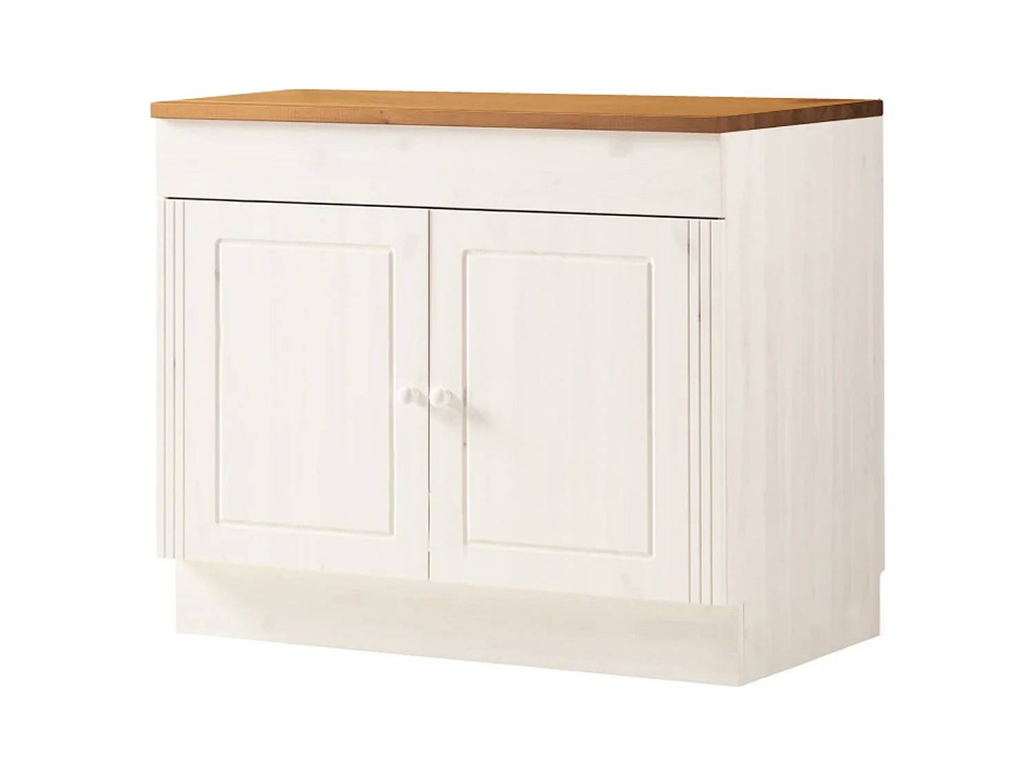 Anita | Meuble évier avec 2 portes en pin blanc