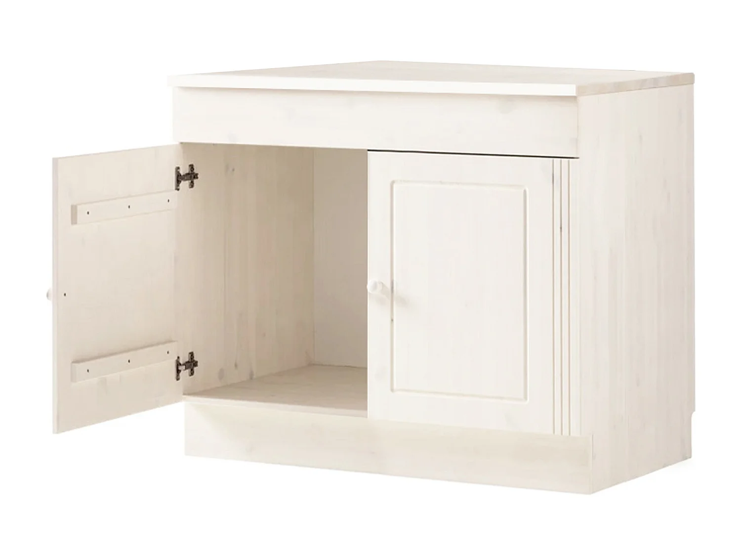 Anita | Meuble évier avec 2 portes en pin blanc