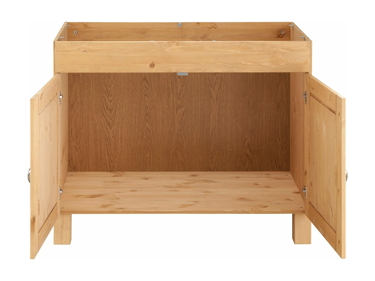 Oslo | Meuble évier 100 cm avec 2 portes en pin teinté