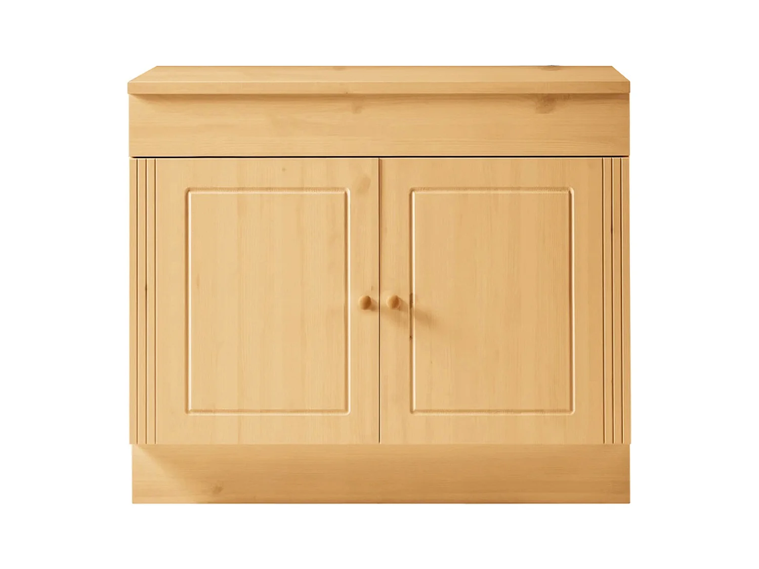 Anita | Meuble évier avec 2 portes en pin teinté blanc