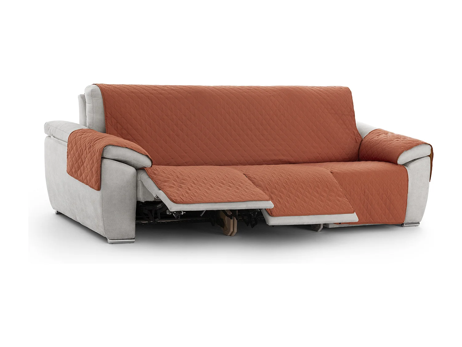 Funda acolchoada reversível para sofá Relax Michelle tamanho 3 lugares com 3 aberturas C/09
