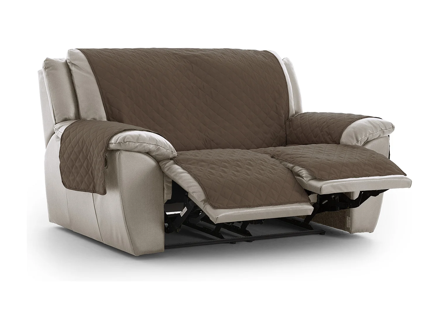 Funda acolchada reversible sofa relax Michelle tamaño 2 plazas con 2 aberturas C/07