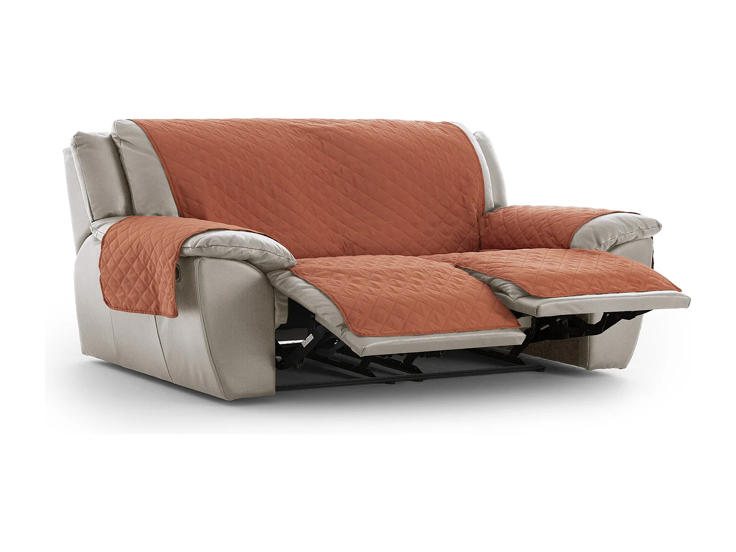 Funda acolchoada reversível para sofá Relax Michelle tamanho 3 lugares com 2 aberturas C/09