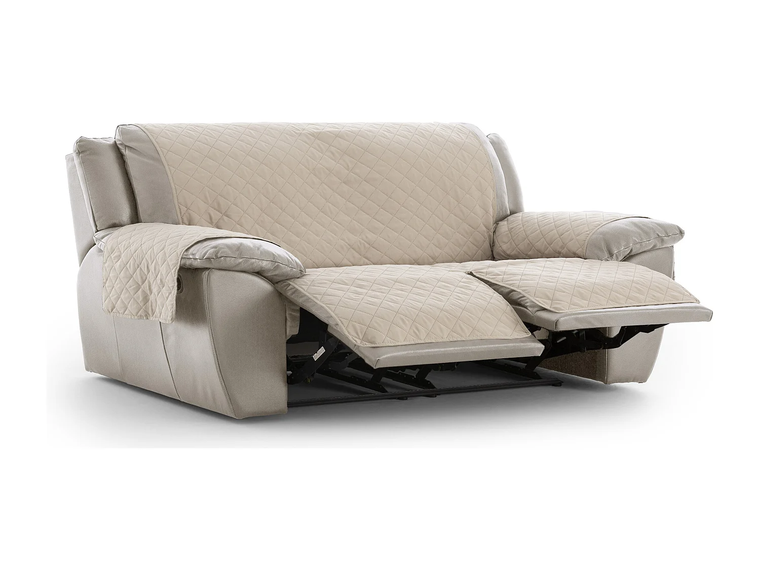 Funda acolchoada reversível para sofá Relax Michelle tamanho 3 lugares com 2 aberturas C/00