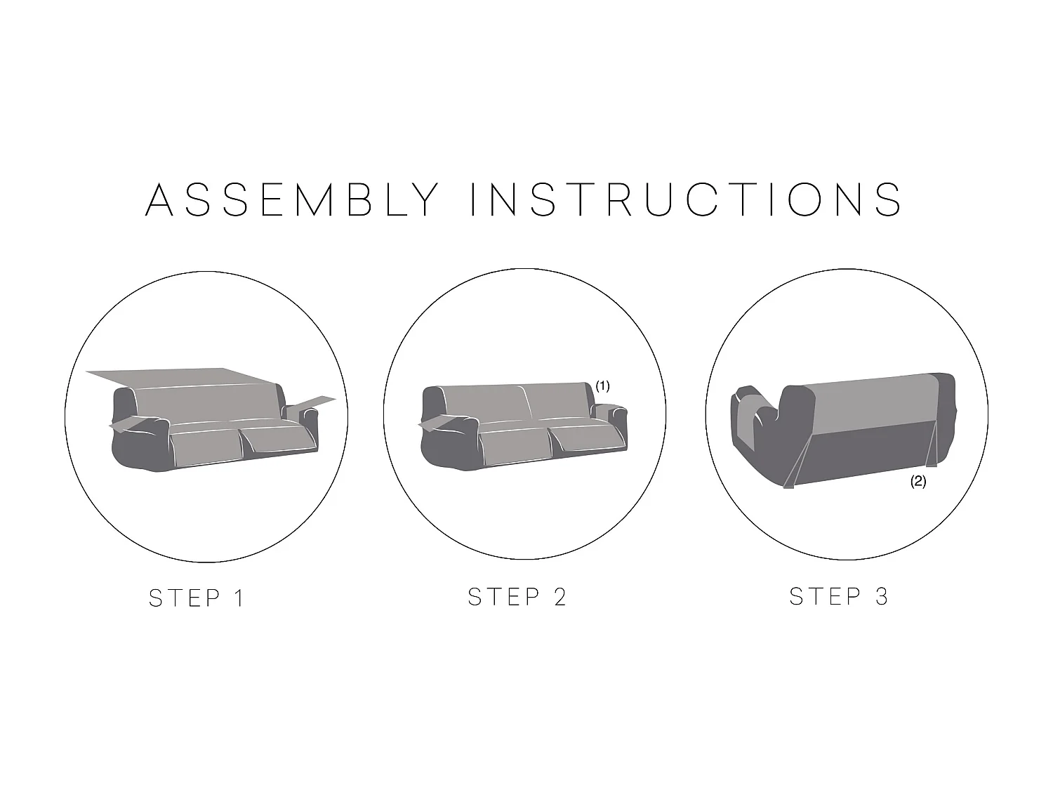 Funda acolchoada reversível para sofá Relax Michelle tamanho 3 lugares com 2 aberturas C/00