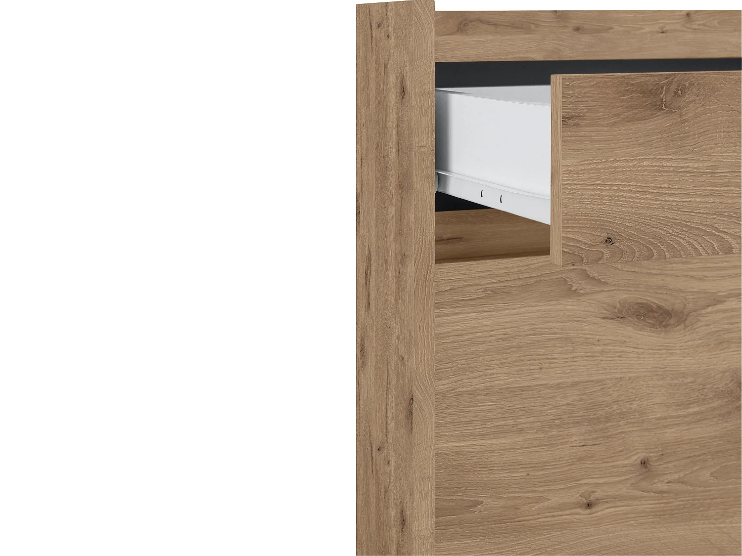 Kosmo | Meuble à chaussures 2 portes 1 tiroir en MDF aspect chêne