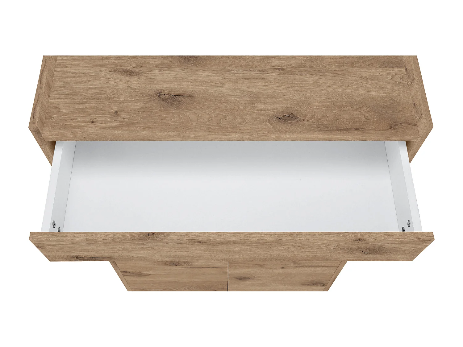 Kosmo | Meuble à chaussures 2 portes 1 tiroir en MDF aspect chêne