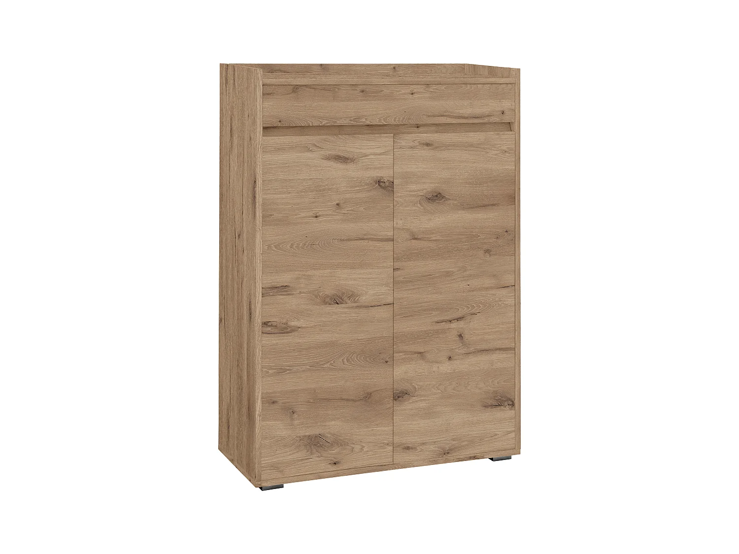 Kosmo | Meuble à chaussures 2 portes 1 tiroir en MDF aspect chêne