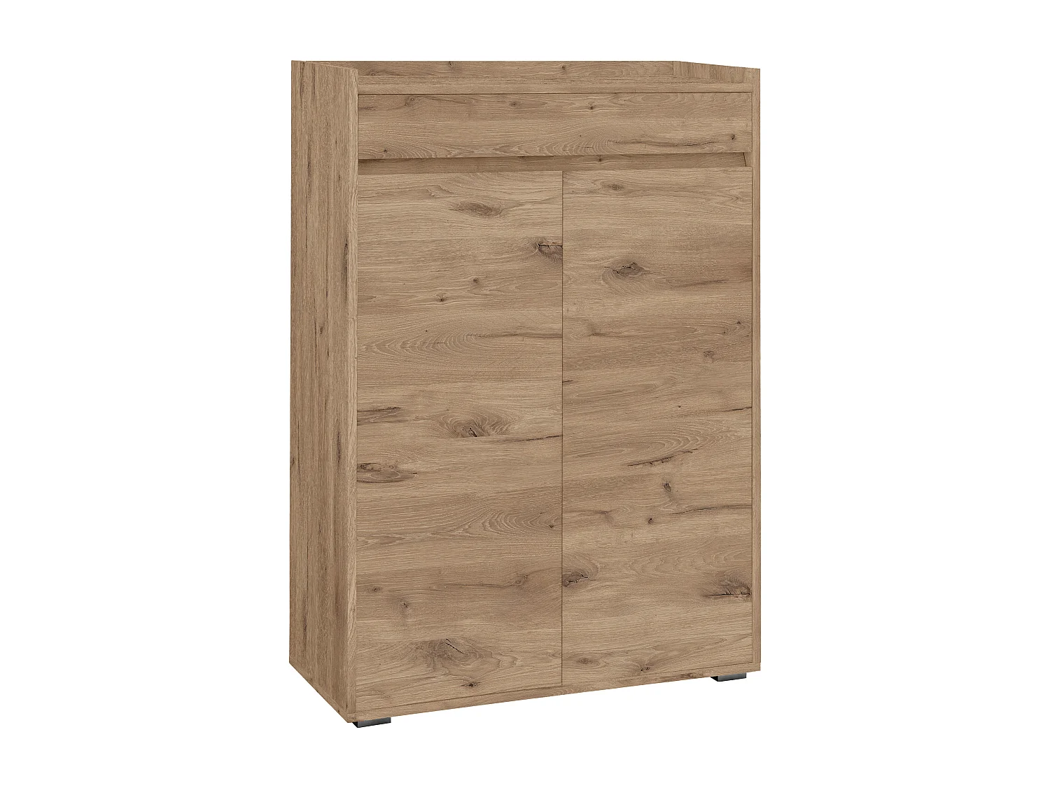Kosmo | Meuble à chaussures 2 portes 1 tiroir en MDF aspect chêne
