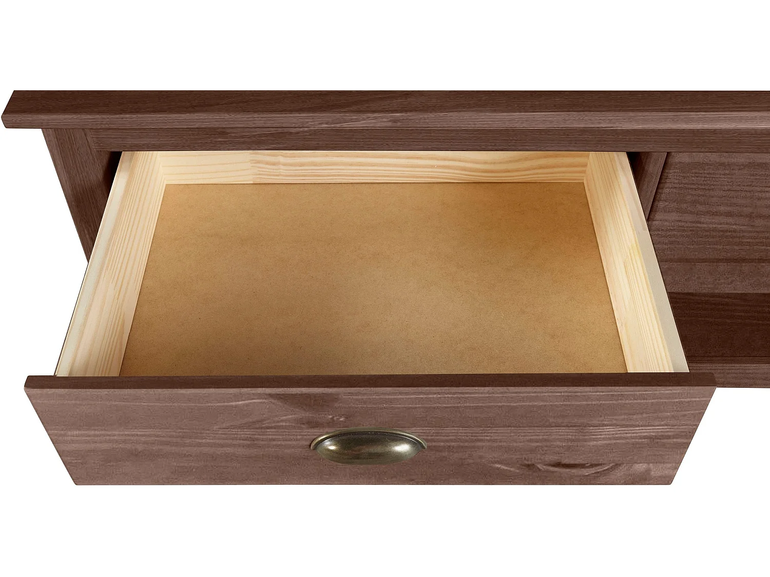 Harry | Table basse avec 2 tiroirs en pin marron