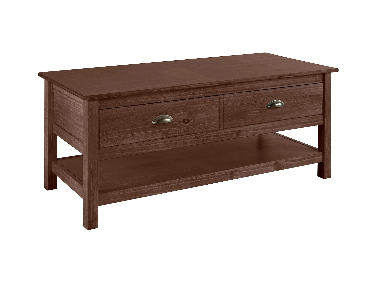 Harry | Salontafel met 2 Laden in Grenen Bruin