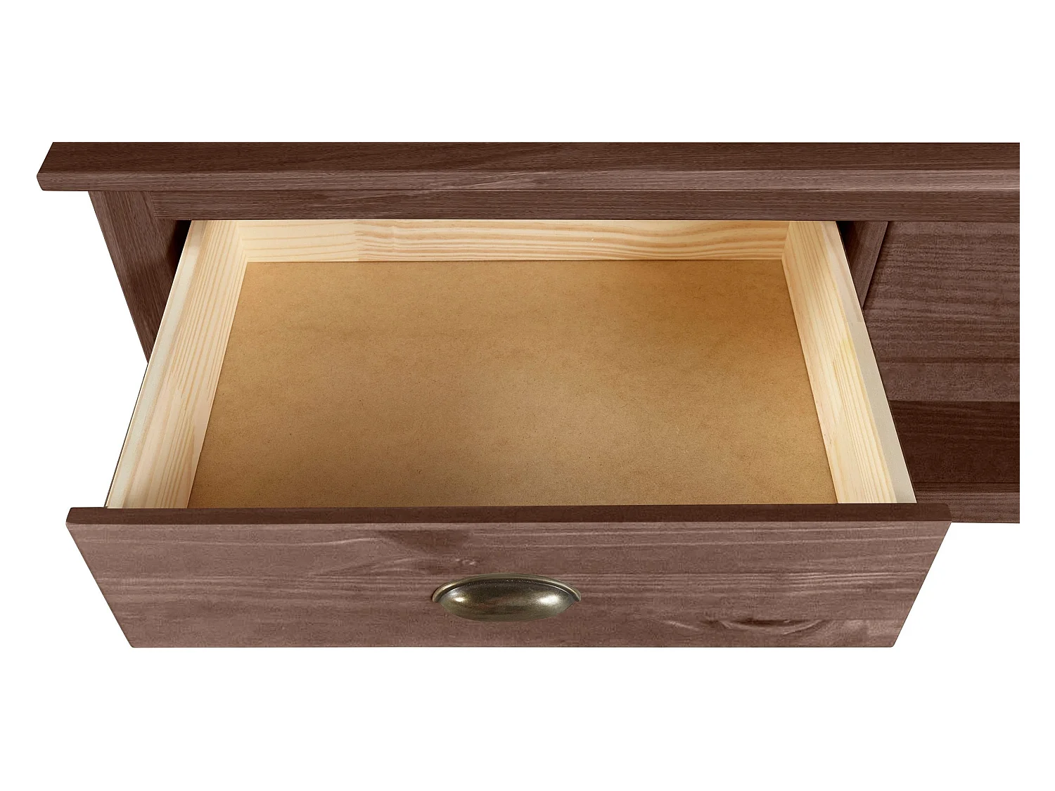 Harry | Table basse avec 2 tiroirs en pin marron