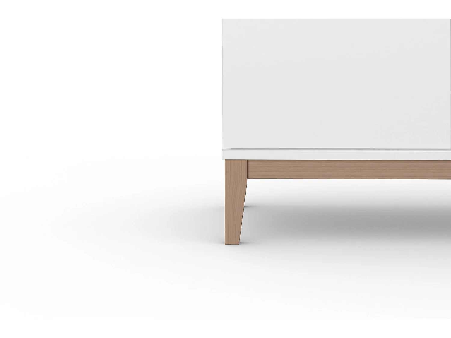 Pelle | Lowboard met 3 deuren in MDF wit