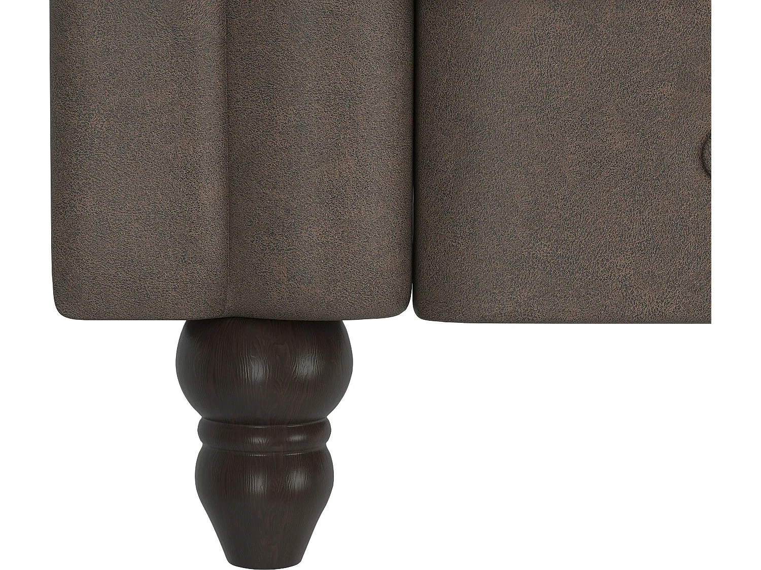 Felix | Canapé-lit avec chaise longue en microfibre marron foncé