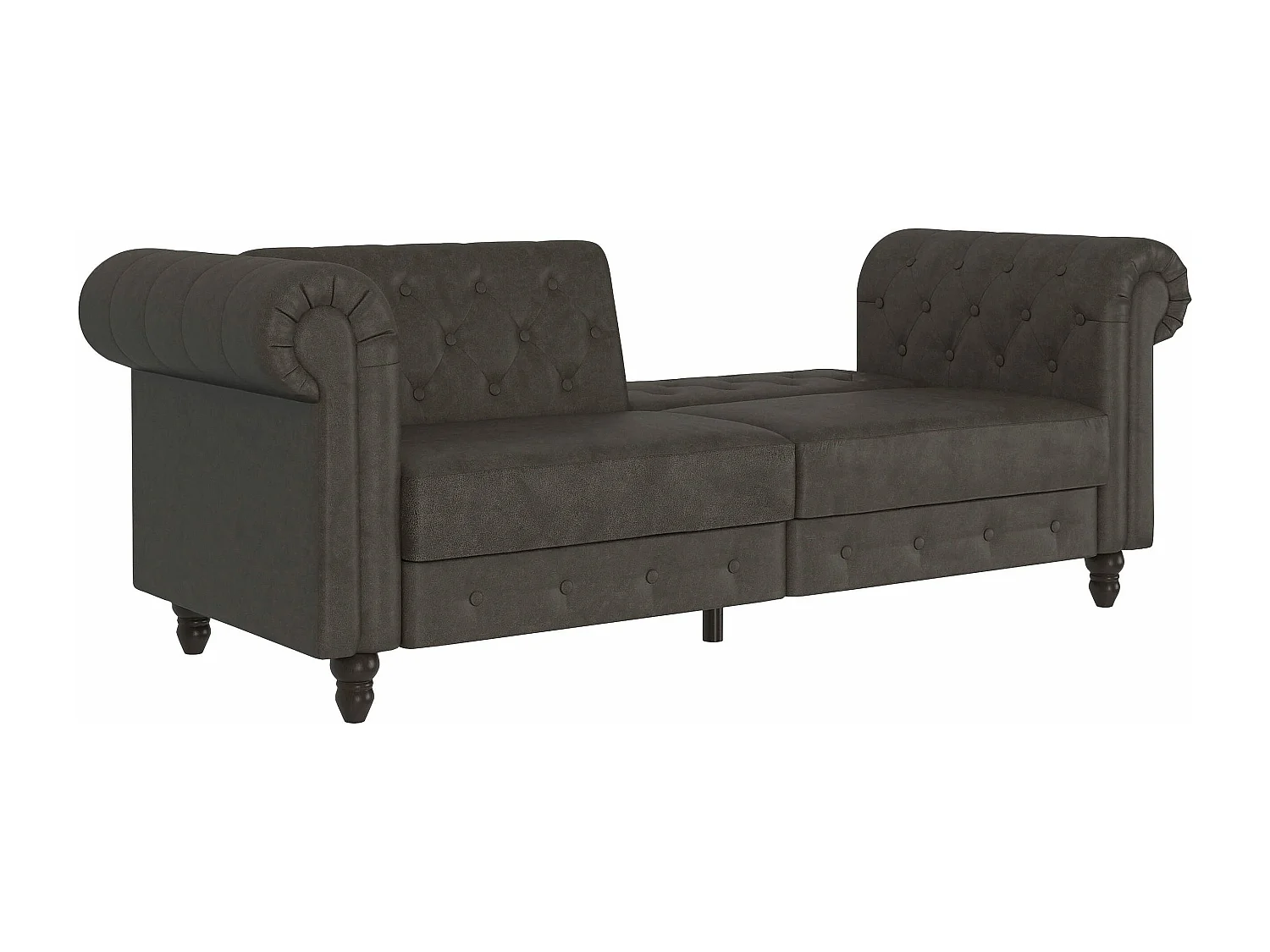 Felix | Canapé-lit 3 places en microfibre anthracite