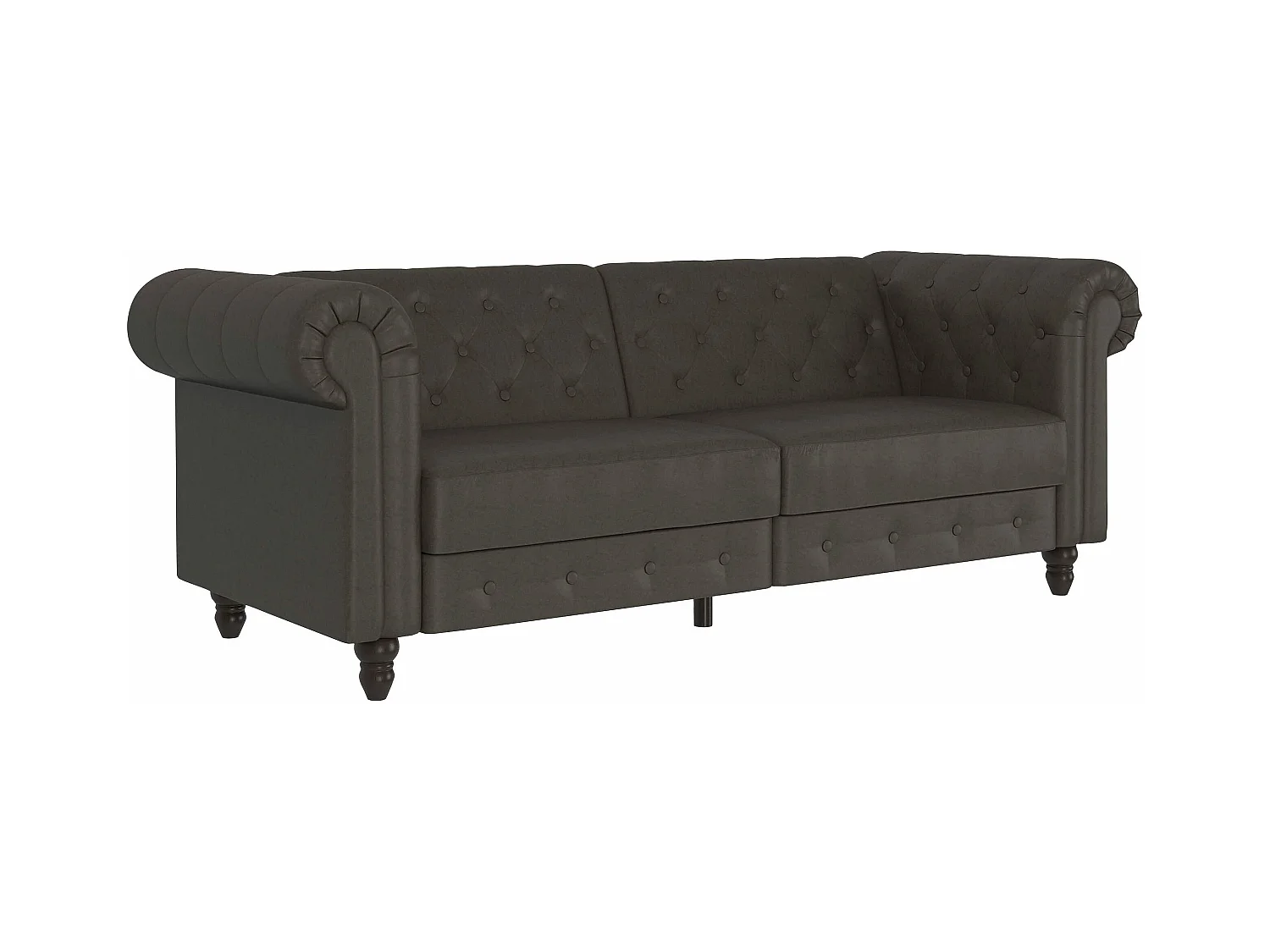Felix | Canapé-lit 3 places en microfibre anthracite