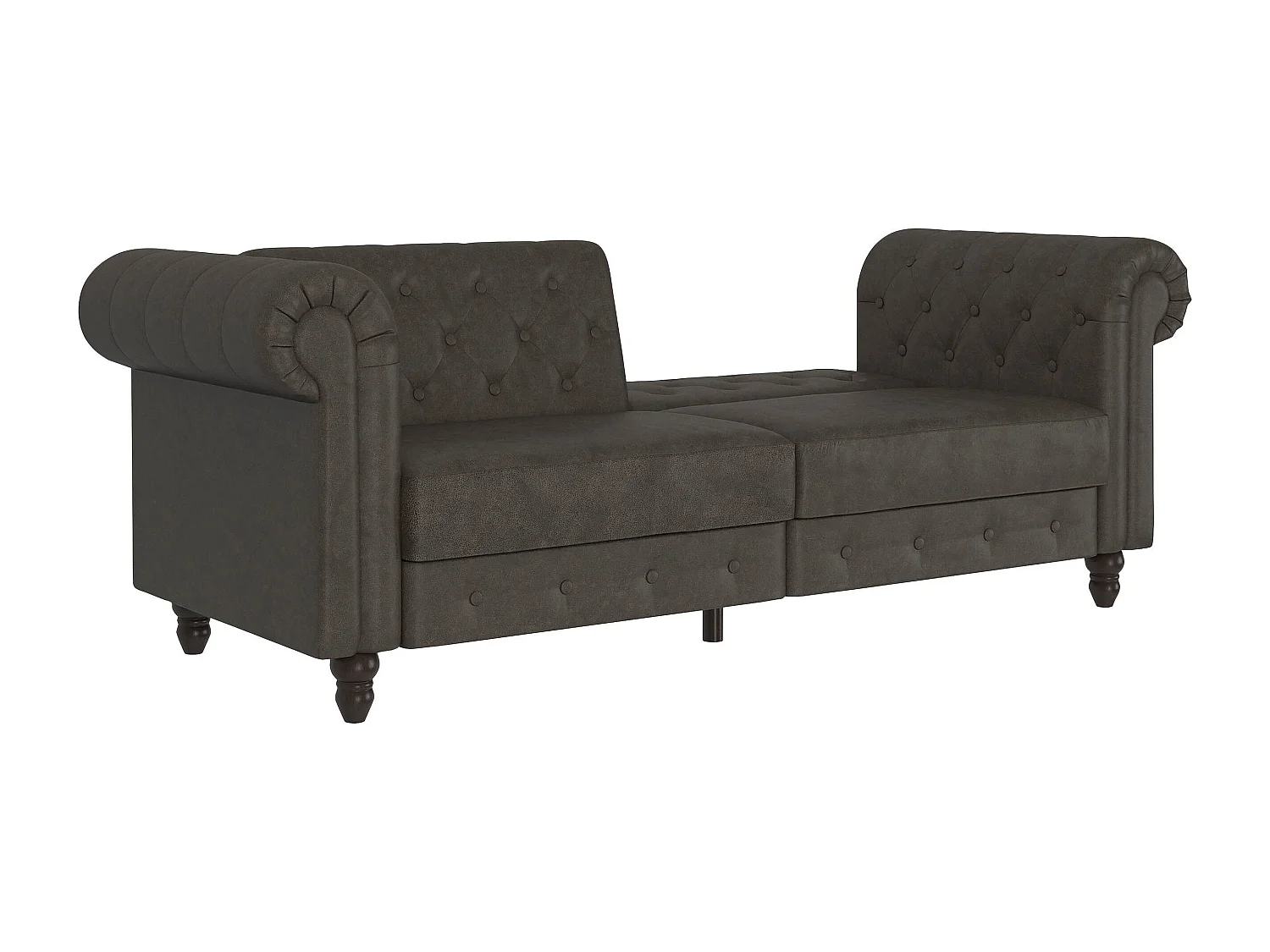 Felix | Canapé-lit 3 places en microfibre anthracite