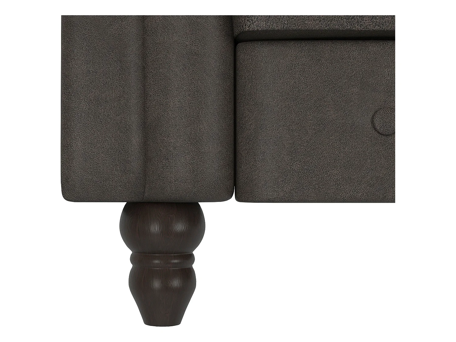 Felix | Slaapbank Chaise Longue in Microvezel Antraciet