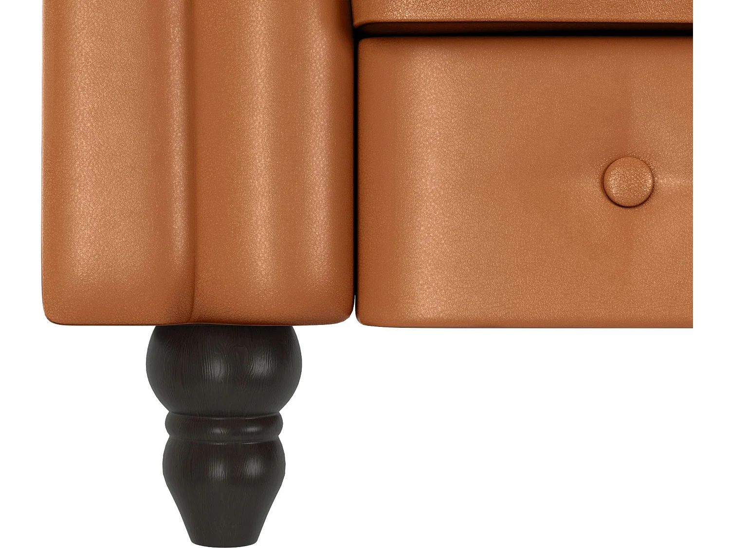 Felix | Sofá-cama Chaise Longue em PU Cognac