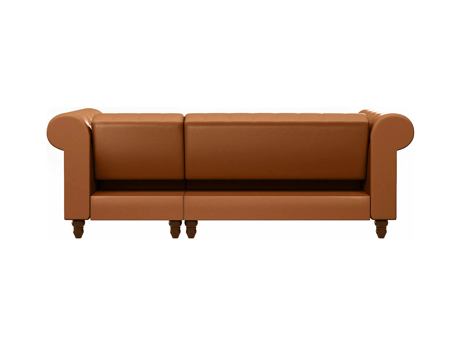 Felix | Sofá Cama Chaise Longue en PU Coñac