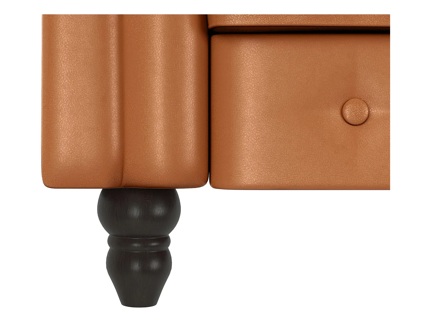 Felix | Sofá Cama Chaise Longue en PU Coñac