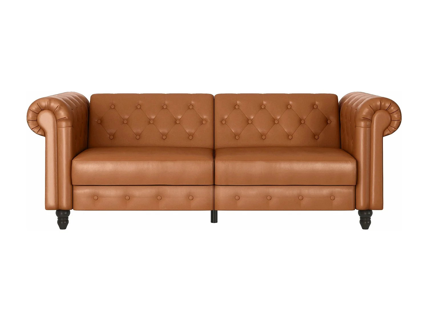 Felix | Canapé-lit 3 places en PU cognac