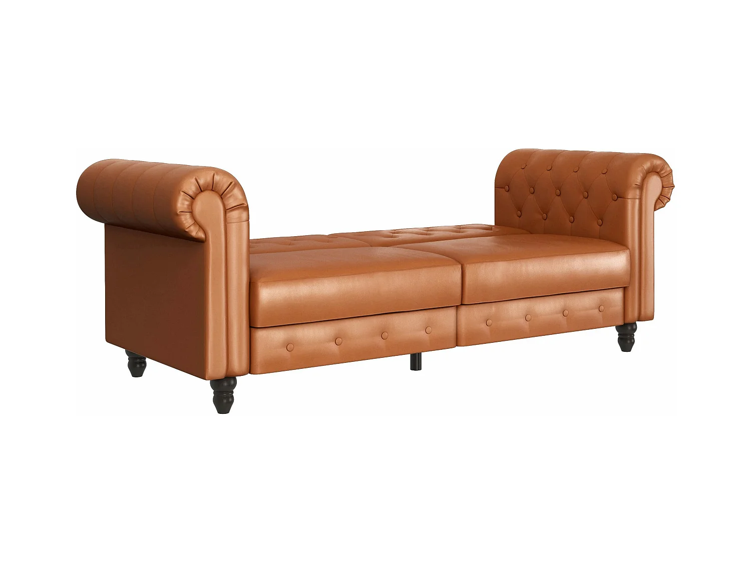 Felix | Canapé-lit 3 places en PU cognac