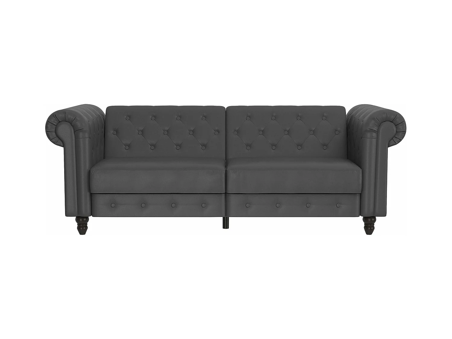 Felix | Sofá-cama de 3 lugares PU cinzento