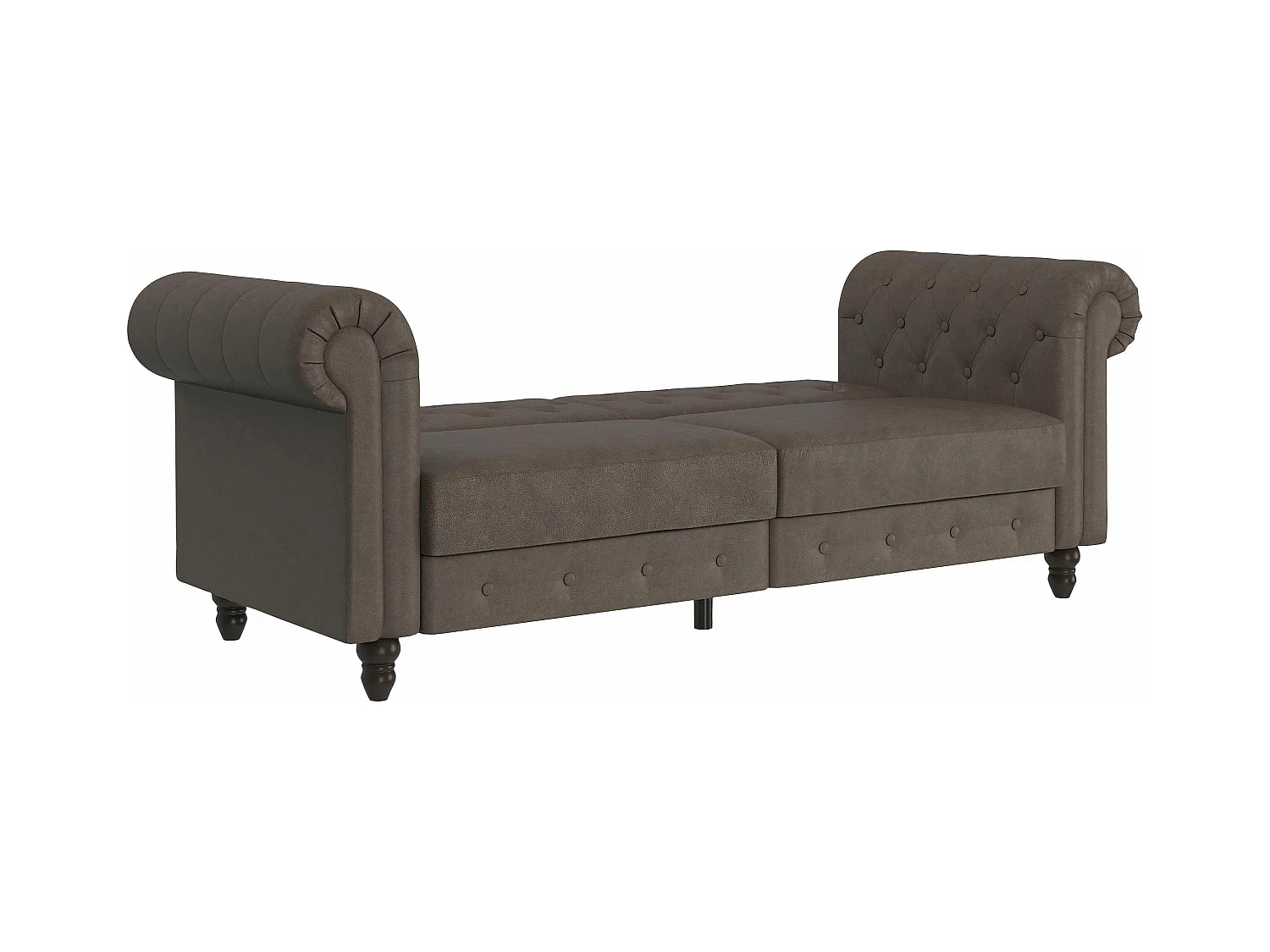 Felix | Sofá Cama 3 Plazas Microfibra Marrón Oscuro