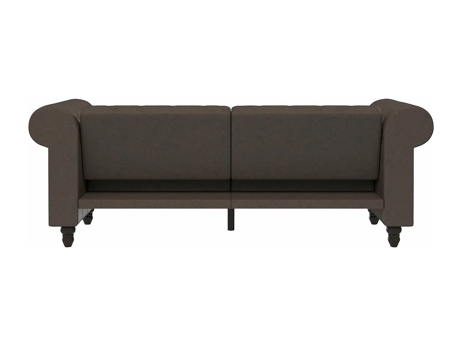 Felix | Canapé-lit 3 places en microfibre marron foncé