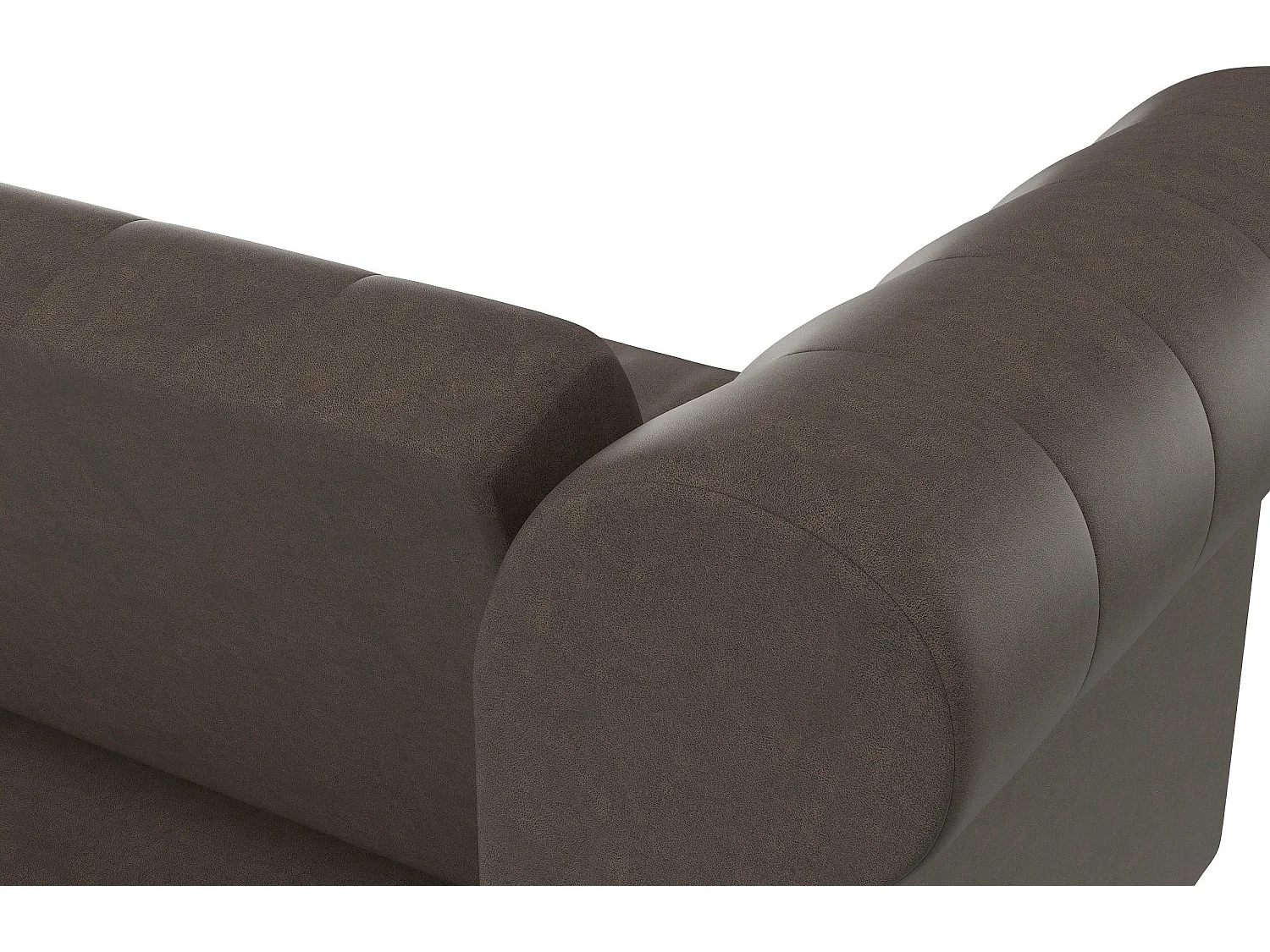 Felix | Canapé-lit 3 places en microfibre marron foncé