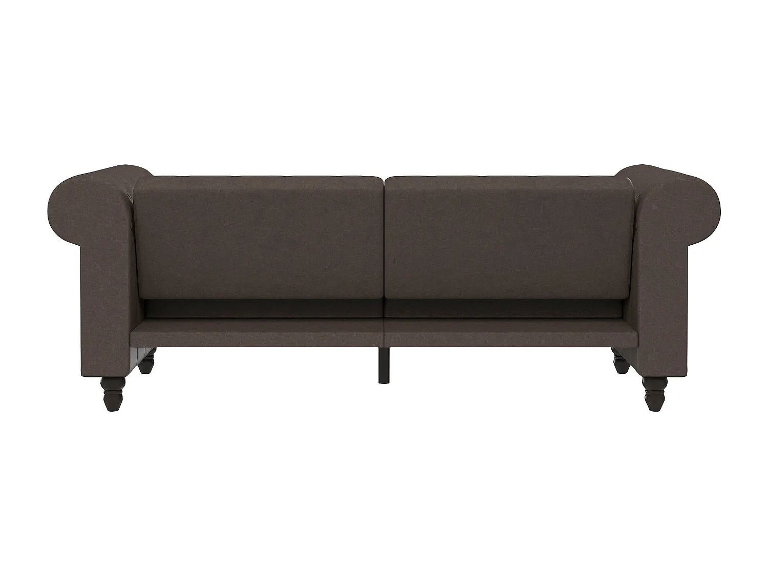Felix | Canapé-lit 3 places en microfibre marron foncé