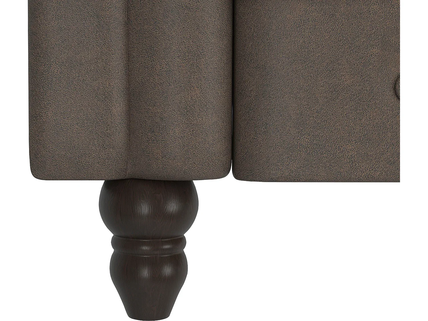 Felix | Canapé-lit 3 places en microfibre marron foncé