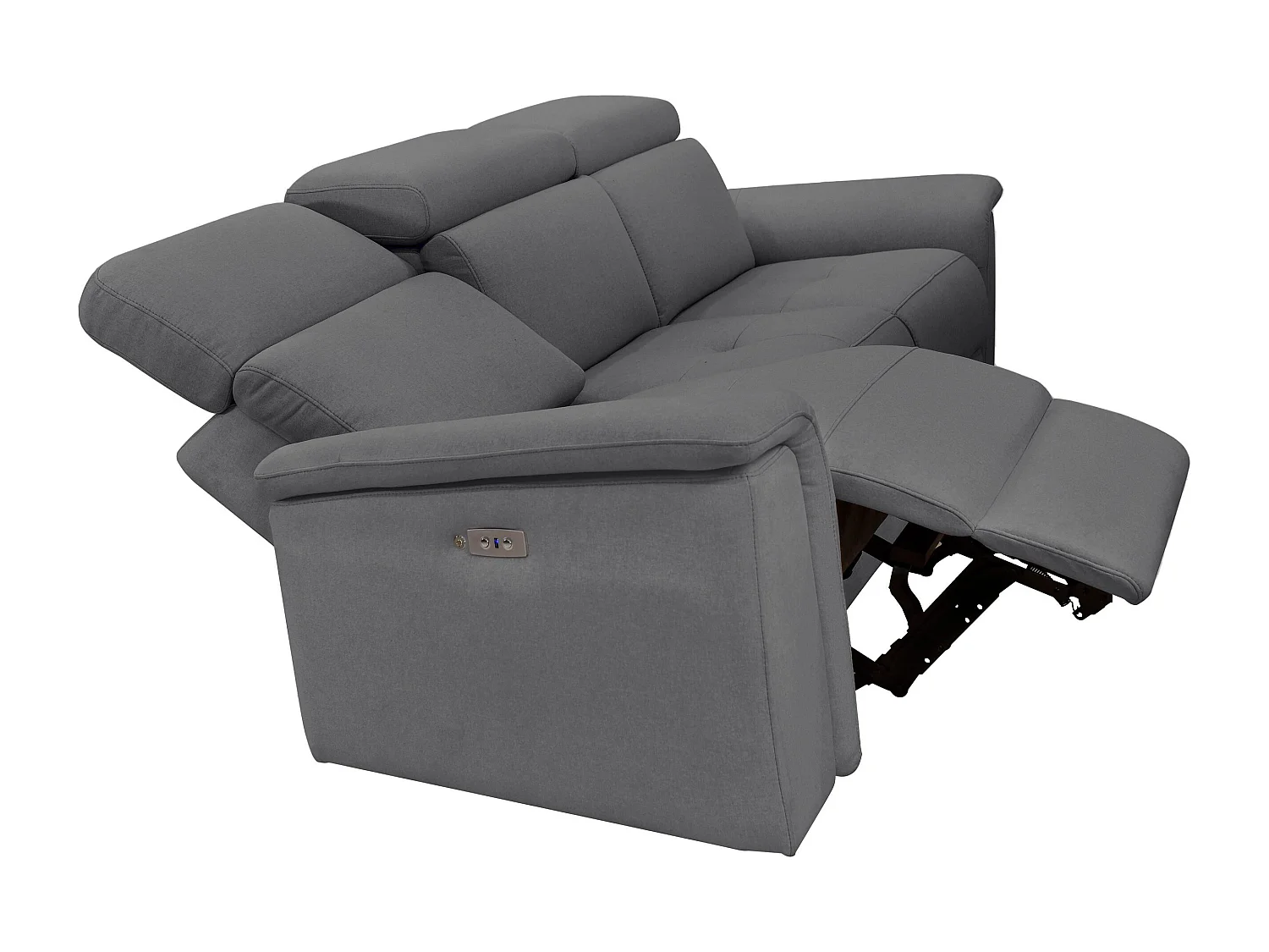 Pareli | Sofa 3-Sitzer Manuel funktion Stoff Anthrazit