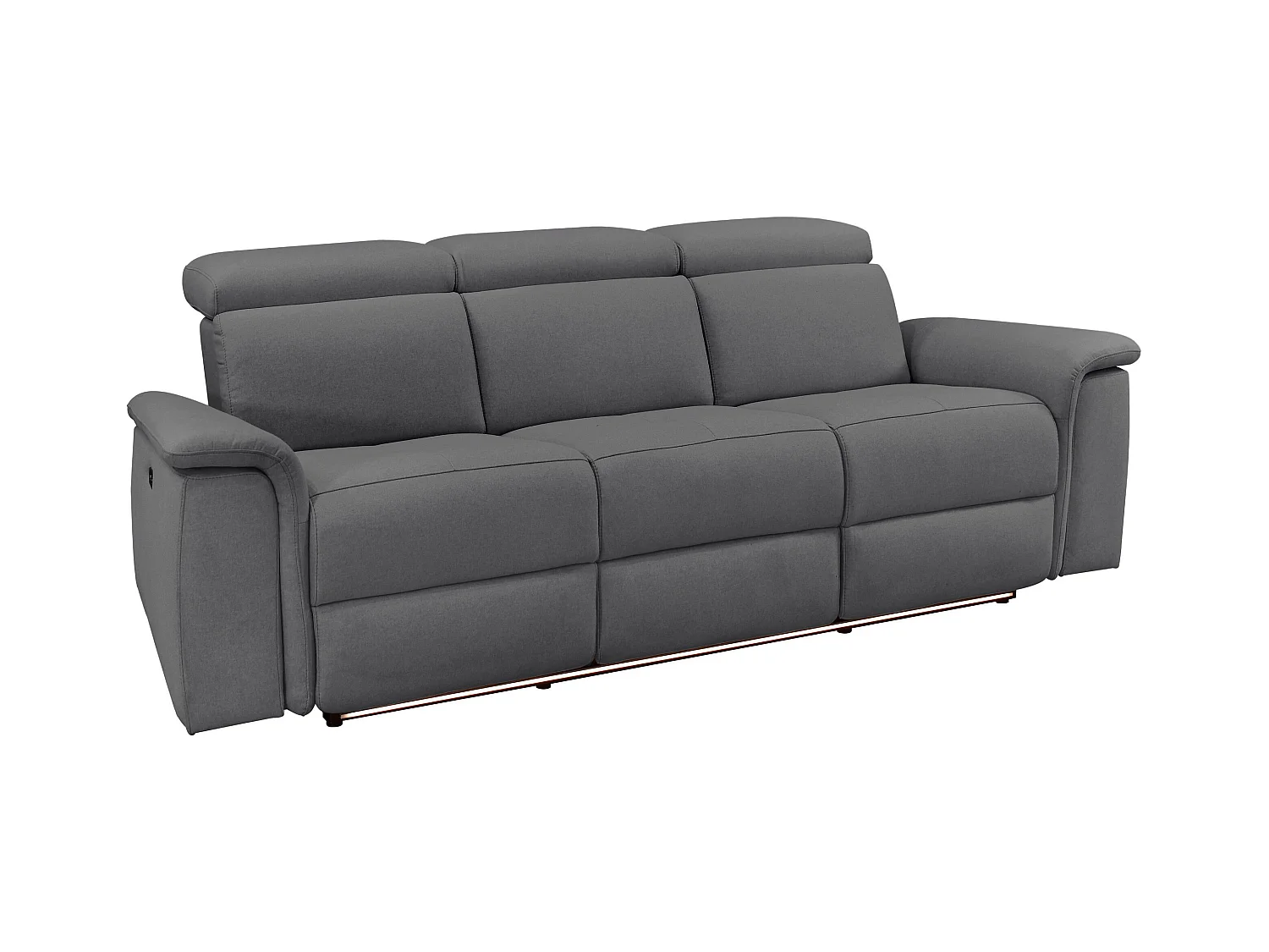 Pareli | Canapé 3 places avec fonction Manuel en tissu anthracite