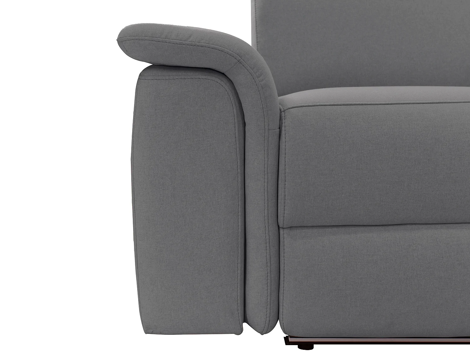 Pareli | Canapé 3 places avec fonction Manuel en tissu anthracite