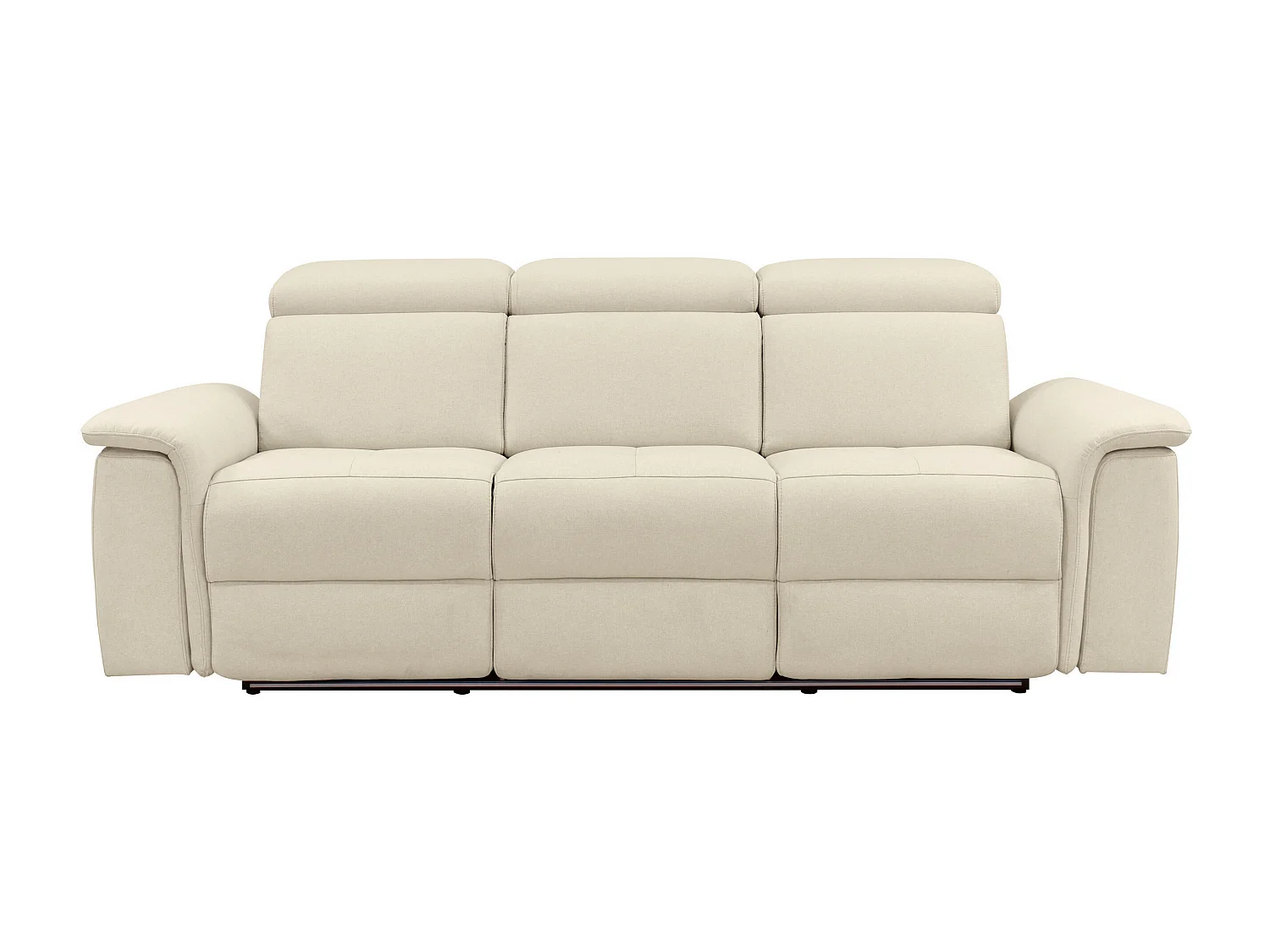 Pareli | Divano 3 posti con funzione elettrica in tessuto sabbia