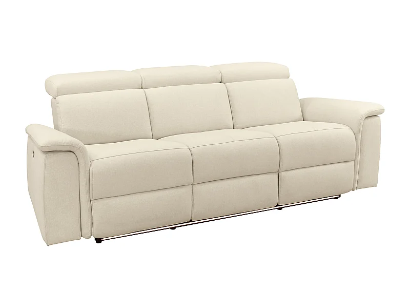 Pareli | Sofa 3-Sitzer Elektrischer Funktion Stoff Sand