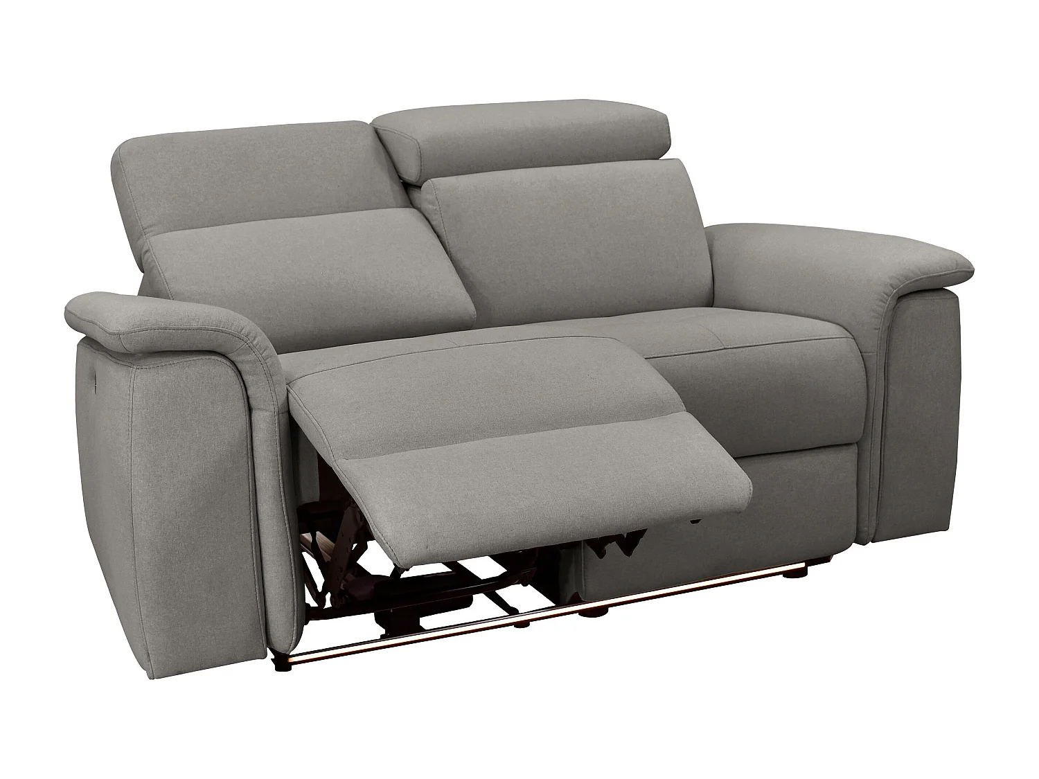 Pareli | Sofa 2 zits met Manuel Relax-functie in stof Grijs