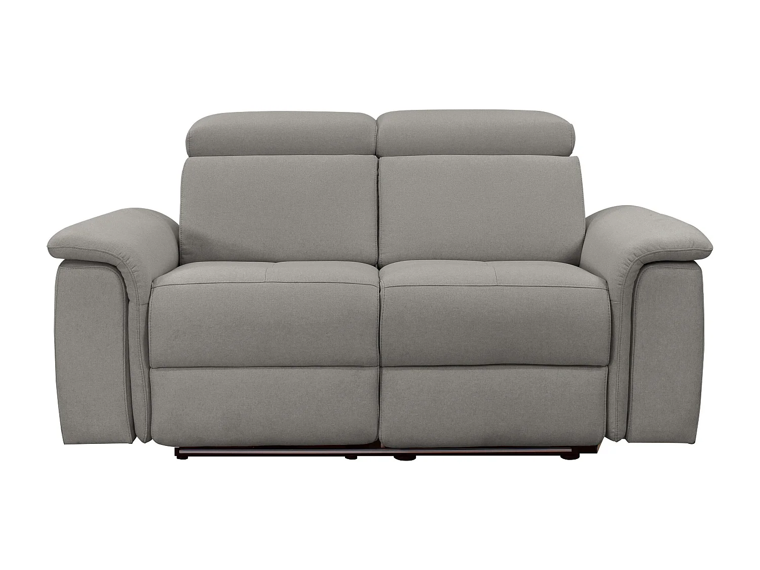 Pareli | Canapé 2 places avec fonction manuel en tissu gris