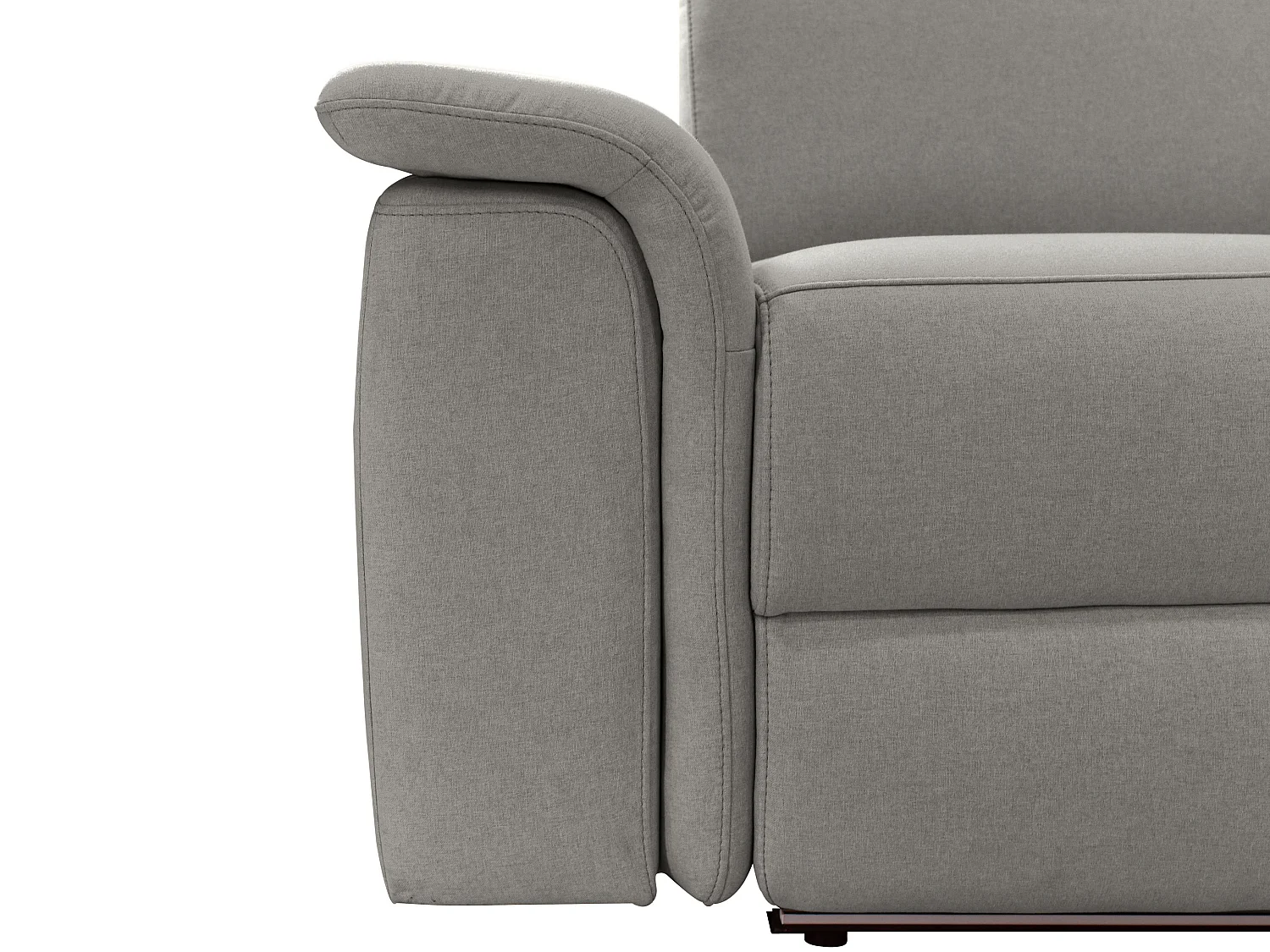 Pareli | Canapé 2 places avec fonction manuel en tissu gris