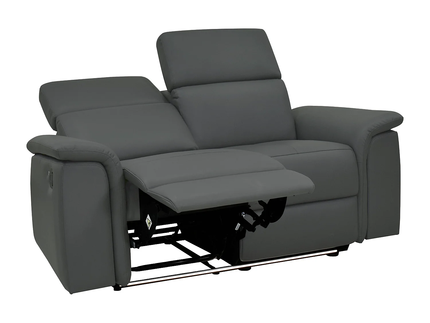 Pareli | Canapé 2 places avec fonction électrique en PU/cuir gris