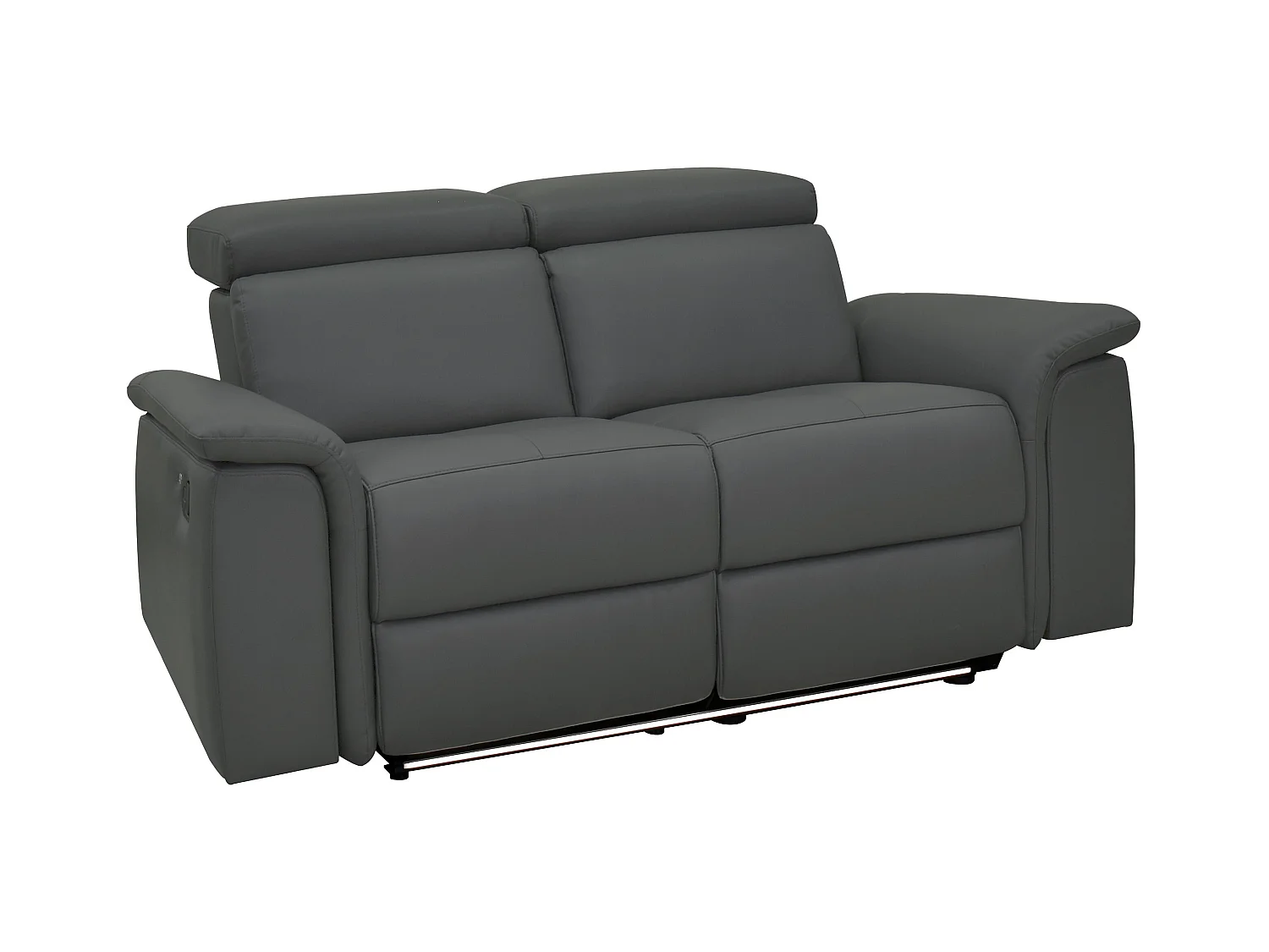 Pareli | Canapé 2 places avec fonction électrique en PU/cuir gris