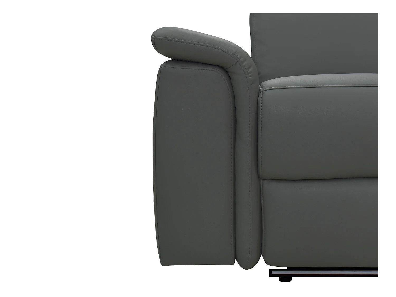 Pareli | Canapé 2 places avec fonction électrique en PU/cuir gris