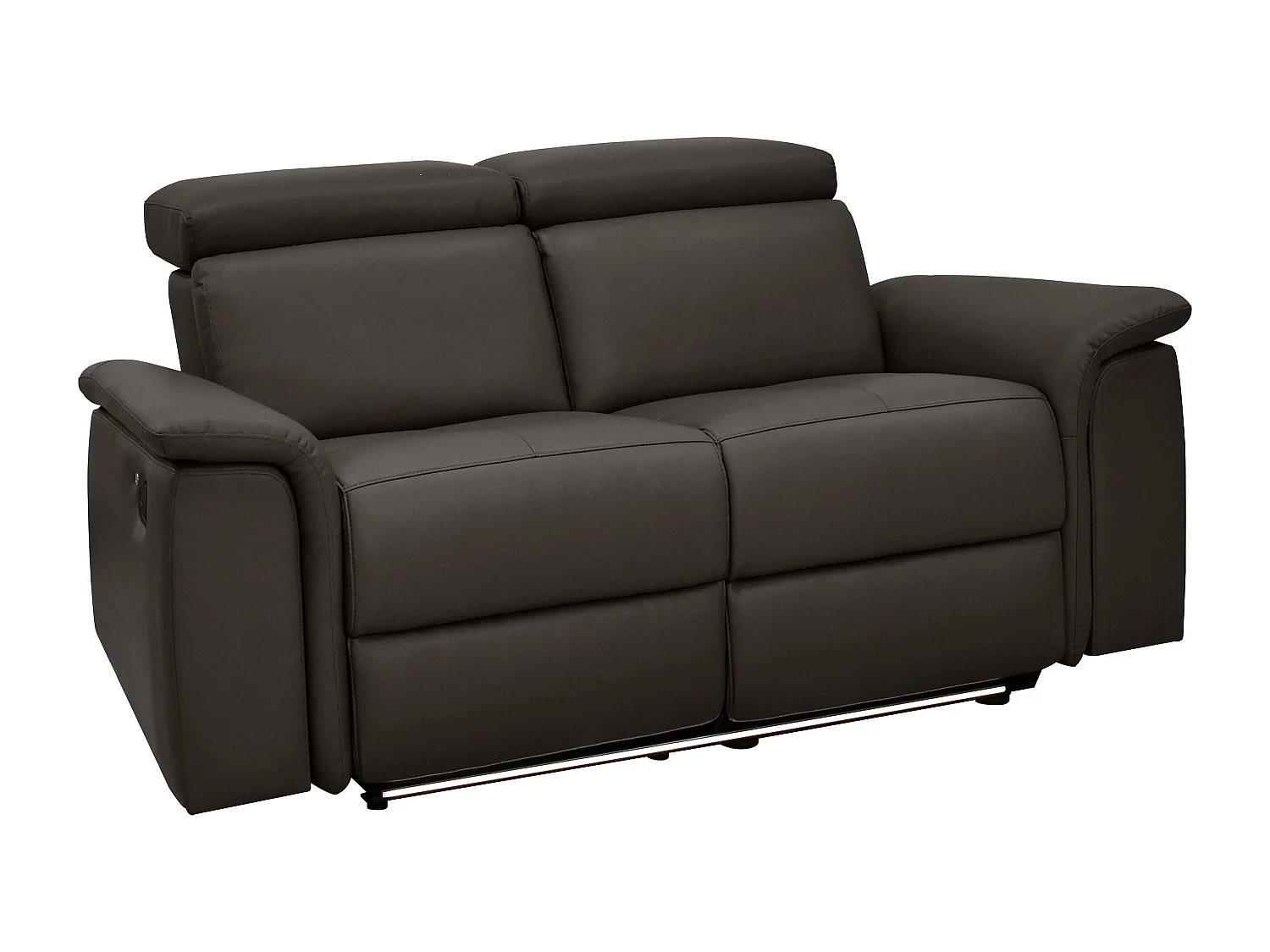 Pareli | Divano 2 posti con funzione relax elettrica in PU/pelle marrone